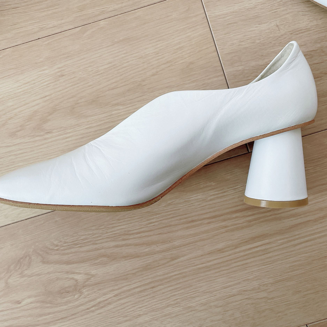 WAVE SQUARE PUMPS クラネ clane パンプス ホワイト 37-