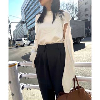 スマートスクラブス アメリ 2WAY REMOVABLE SLEEVE RIB TOP