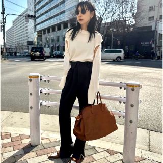 スマートスクラブス アメリ 2WAY REMOVABLE SLEEVE RIB TOP