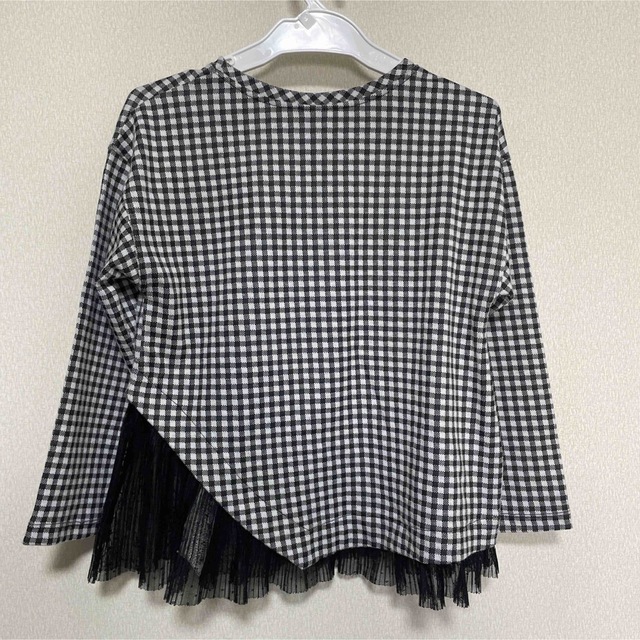 ZARA(ザラ)のZARA キッズ　ギンガムチェックカットソー キッズ/ベビー/マタニティのキッズ服女の子用(90cm~)(Tシャツ/カットソー)の商品写真