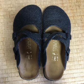 ビルケンシュトック(BIRKENSTOCK)のビルケンシュトック BIRKENSTOCK ローリーブラック フェルト地 37(スリッポン/モカシン)