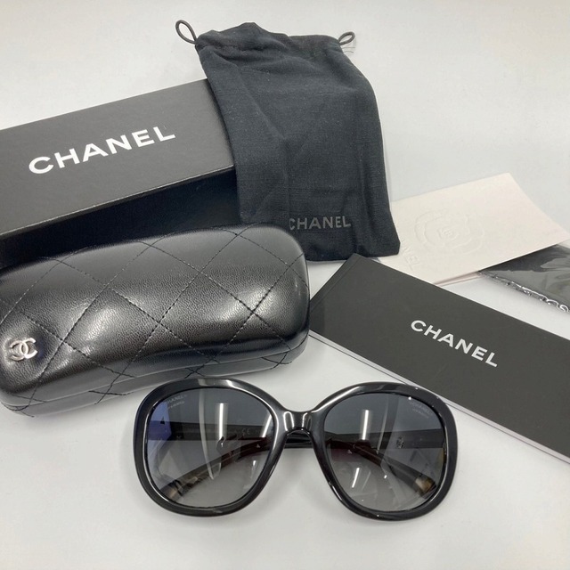 [USED/品] CHANEL シャネル サングラス 5378-A ３N ブラックフレーム スクエアレンズ ミラーレンズ ai-tdc-013080