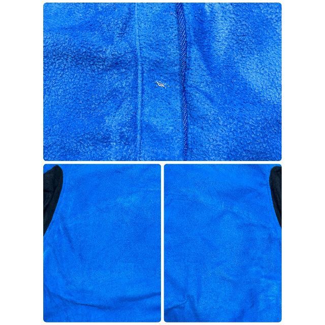 NIKE(ナイキ)のレア NIKE ナイキ フリースジャケット ロゴ刺繍 ブルー＆ブラック メンズL メンズのトップス(その他)の商品写真