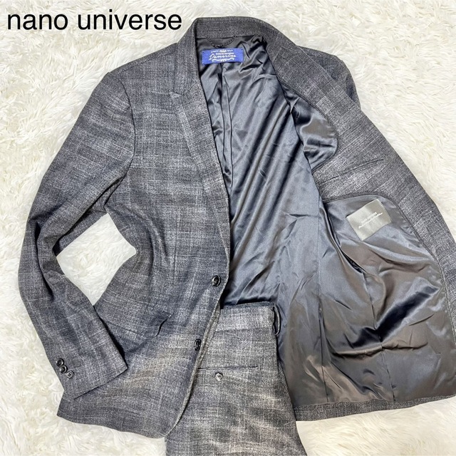 nano・universe(ナノユニバース)の【美品】ナノユニバース スーツ ダメリーノ M グレンチェック セットアップ メンズのスーツ(セットアップ)の商品写真