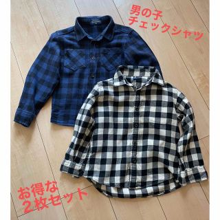 ユニクロ(UNIQLO)の男の子チェックシャツ２枚セット(その他)