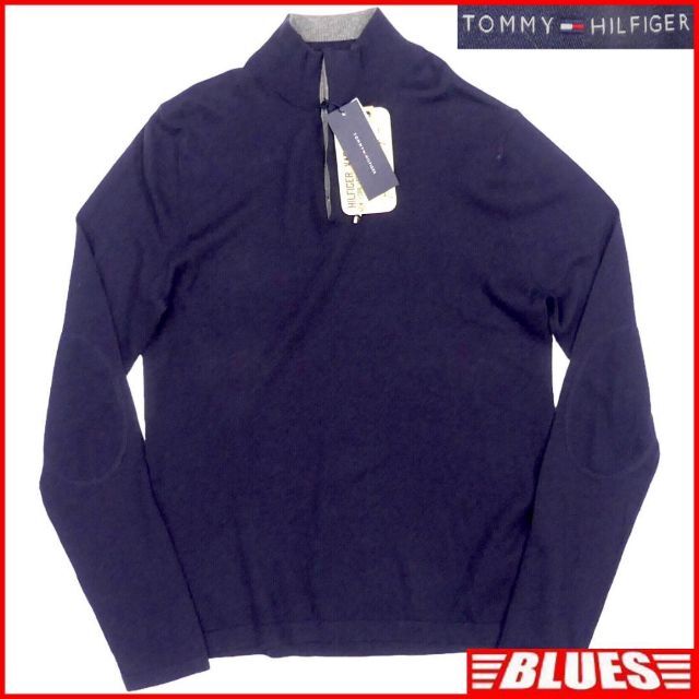 未使用 セーター ニット トミーヒルフィガー紺 ネイビー メンズ TY2286