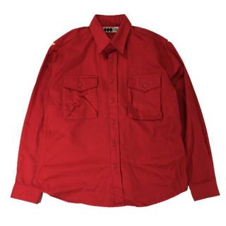 グッドイナフ(GOODENOUGH)のCOMPLETE FINESSE コンプリートフィネス x GOOD ENOUGH グッドイナフ コットン ツイル シャツ 90s 裏原宿 レッド 赤 RED M【A1】(シャツ)