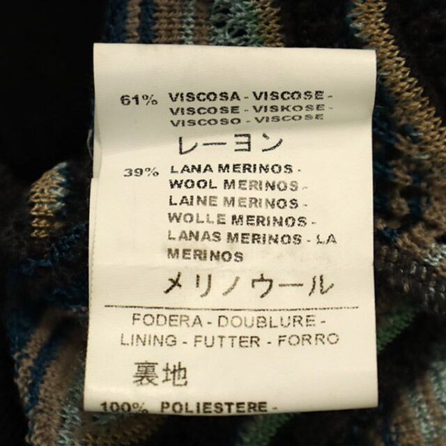 ミッソーニ イタリア製 総柄 半袖ワンピース 40 MISSONI レディース ...