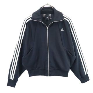 アディダス(adidas)のアディダス マウジー コラボ ワンポイントロゴワッペン トラック ジャケット S ブラック adidas MOUSSY レディース 【中古】  【230314】(ロングコート)