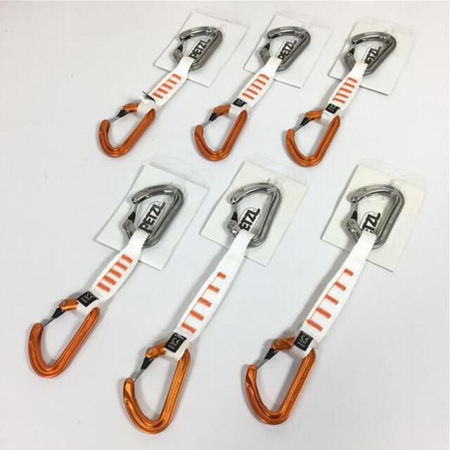 オレンジ系ペツル アンジュ フィネス Ange Finesse クイックドロー 10cmSS 4本 + 17cmSS 2本 / 計6本セット ヌンチャク PETZL M057AA オレンジ系