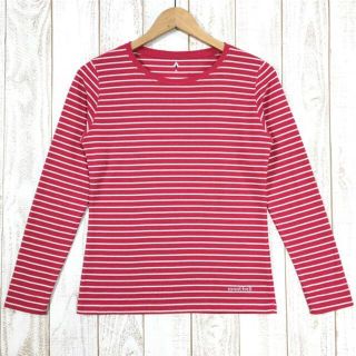 モンベル(mont bell)のWOMENs M  モンベル WIC ボーダー ロングスリーブ Tシャツ MONTBELL 1104819 ピンク系(その他)