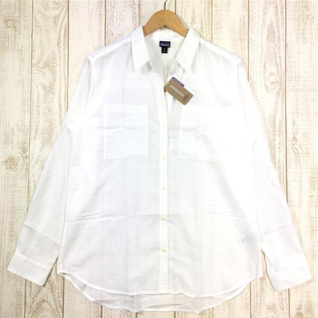 WOMENs M  パタゴニア ウィメンズ ライトウェイト A/C ボタンダウン シャツ W Lightweight A/C Buttondown Shirt ロングスリーブ PATAGONIA 54296 WHI White ホワイト系2021SPRING…