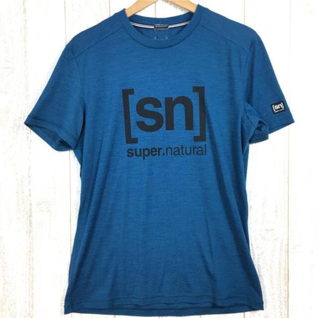 MENs S  スーパーナチュラル エッセンシャル アイディー Tシャツ Essential ID Tee ロゴT メリノウール supernatural | SN Blue Iris ブルー系