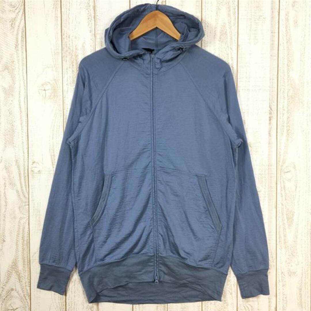 UNISEX M  山と道 100% メリノ ジップ プーディ 100% Merino Zip Hoody メリノウール フルジップ パーカー YAMATOMICHI ブルー系