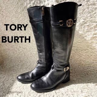 トリーバーチ(Tory Burch)の【美品】トリーバーチ エンブレム 金具 ロングブーツ ジョッキーブーツ(ブーツ)