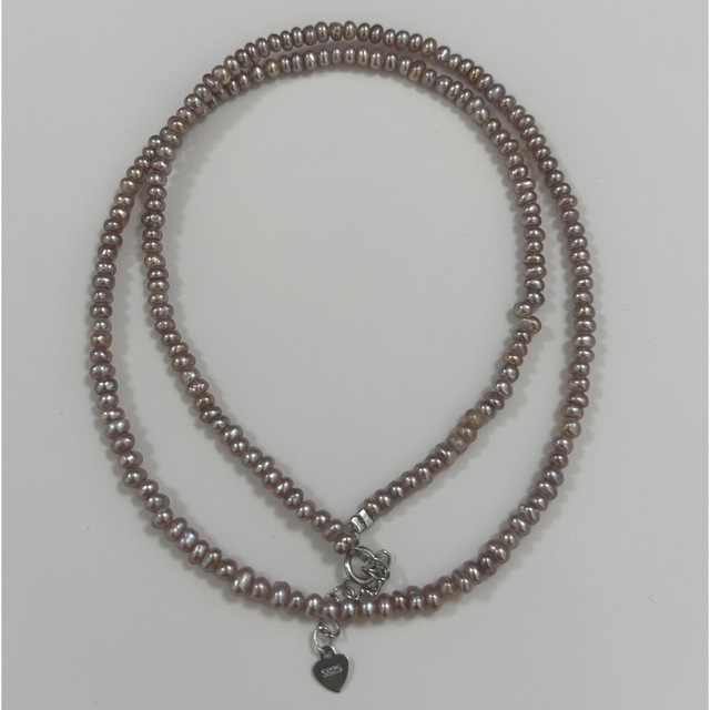 淡水ベビーパールネックレス　ナチュラルパープル　本真珠 レディースのアクセサリー(ネックレス)の商品写真