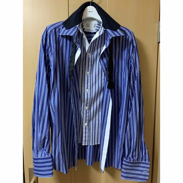 極美品 希少 名作sacai20SS sacai レイヤードシャツ size1 正規品販売