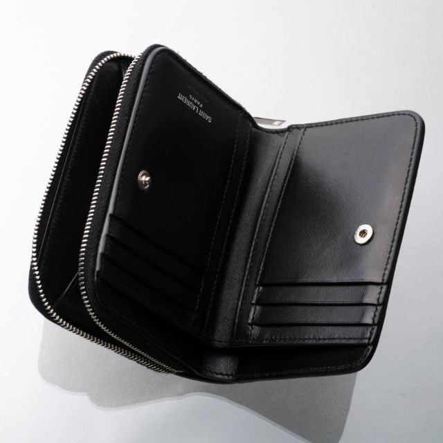 Saint Laurent   KM 美品 サンローラン パリ YSL 本革 ラウンドF