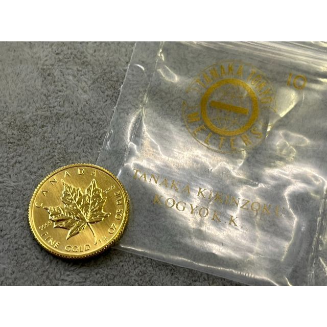 メイプルリーフ金貨 1/4オンス 純金 24金  K24　1986年