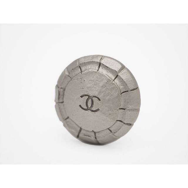 CHANEL シャネル 99A ヴィンテージ ラウンド ココ イヤリング シルバ