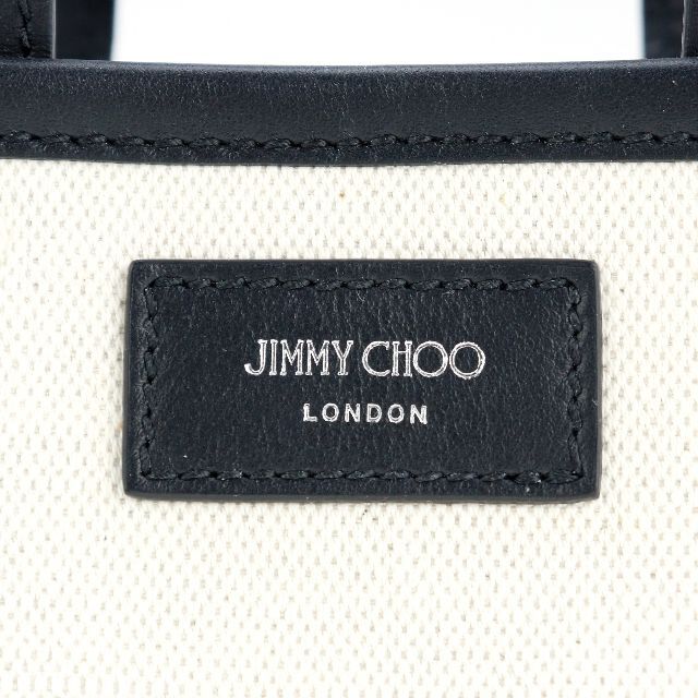 JIMMY CHOO(ジミーチュウ)のジミーチュウ ショルダーバッグ ミニバッグ コットン レザー 軽量 トートバッグ レディースのバッグ(ショルダーバッグ)の商品写真