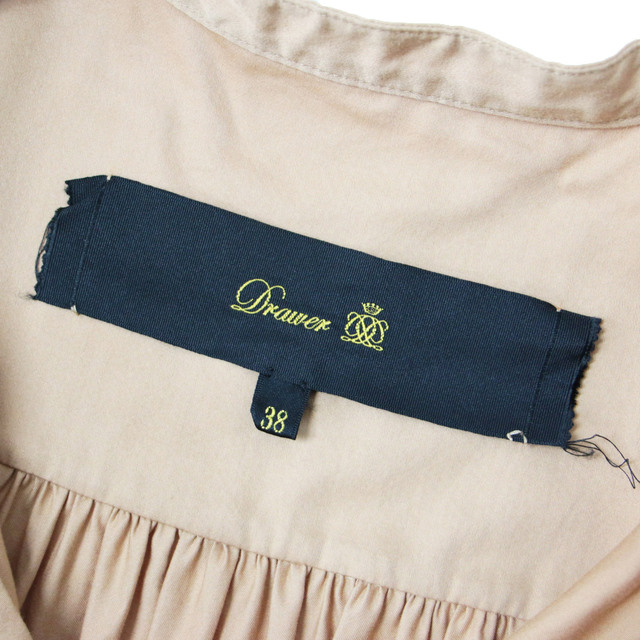 DRAWER ドゥロワー ワンピース ベージュ 38(M) ロング 半袖