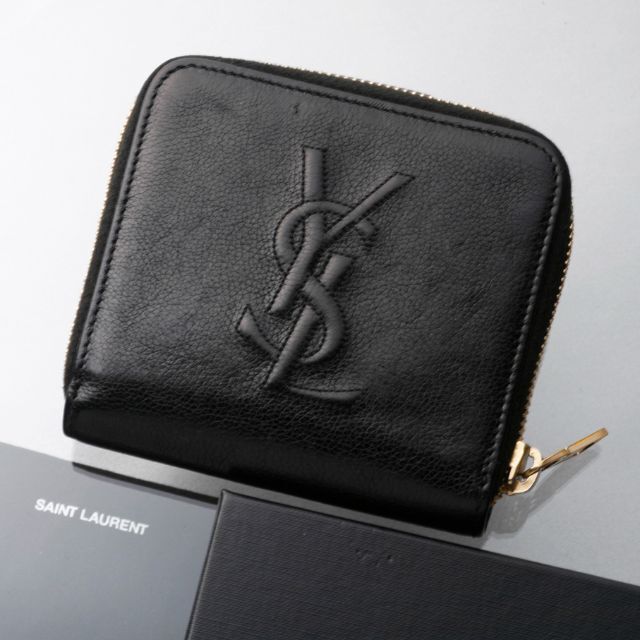 Yves Saint Laurent - K3298M サンローラン YSL 本革 ラウンドF 二つ折