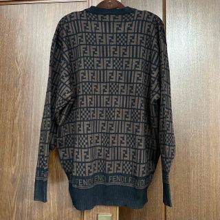 ★1563 FENDI イタリア製 ズッカ柄 ニット ブラウン ヴィンテージ
