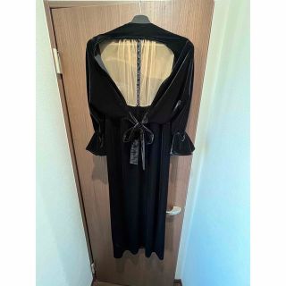 Ameri VINTAGE - 2WAY CURVE VELOURS DRESS 2wayカーブベロア