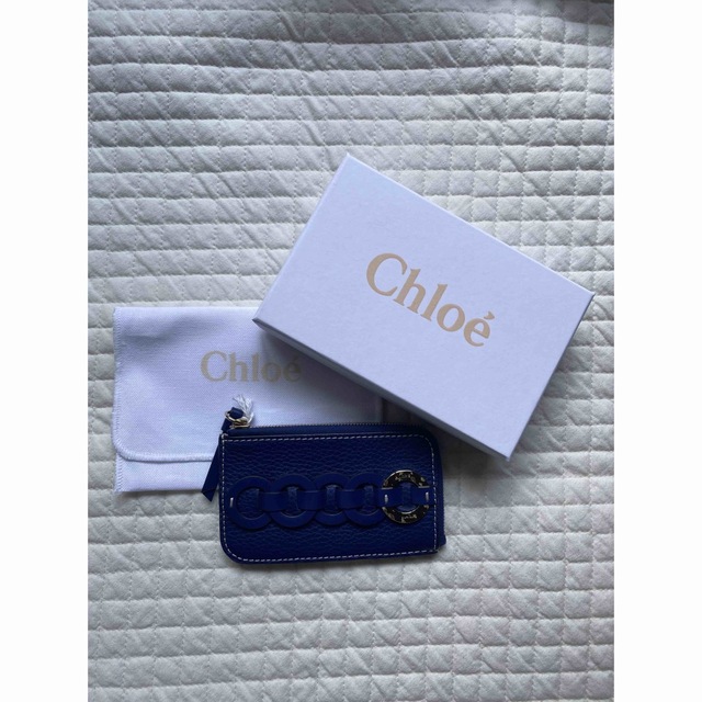 Chloe(クロエ)のChloe ダリルコインパース ミニ財布 カードホルダー  ネイビー レディースのファッション小物(パスケース/IDカードホルダー)の商品写真