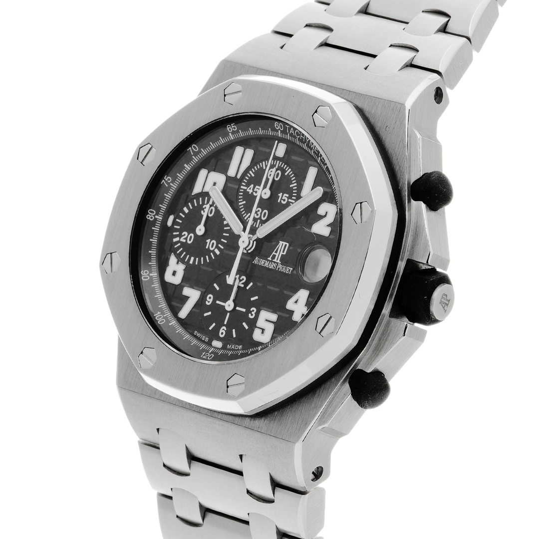 AUDEMARS PIGUET(オーデマピゲ)の中古 オーデマ ピゲ AUDEMARS PIGUET 25721ST.OO.1000ST.08 ブラック /メガ・タペストリーダイヤル メンズ 腕時計 メンズの時計(腕時計(アナログ))の商品写真