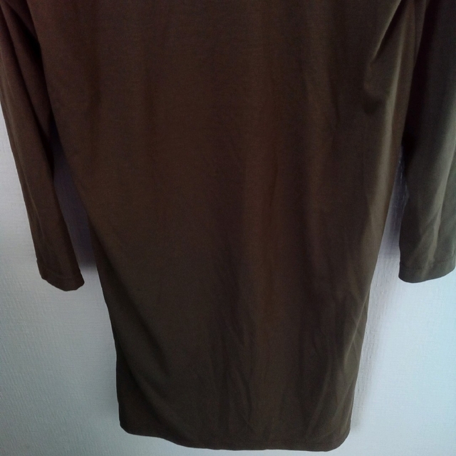 ニッセン(ニッセン)の緑　ロング　アウター レディースのジャケット/アウター(ロングコート)の商品写真
