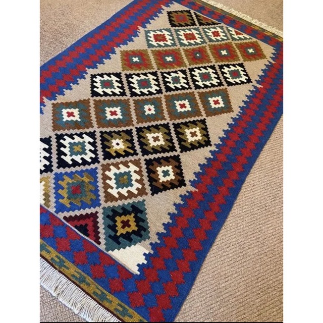 ペルシャキリム　シラーズ産　カシュカイ族　ウール100% 手織り　ペルシャ絨毯