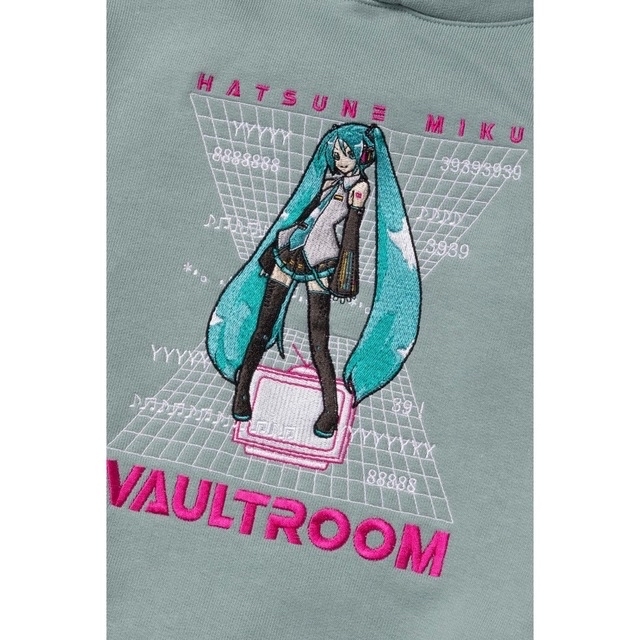 Vaultroom × HATSUNE MIKU HOODIE / BLK L