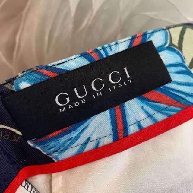 GUCCI グッチ フローラ コットン テーパードパンツ 花柄 メンズ44