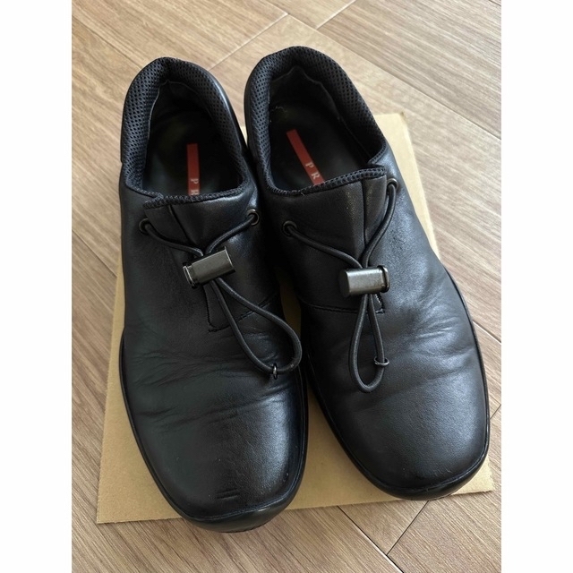 タイムセール!!【美品】PRADA レザーシューズ ブラック-