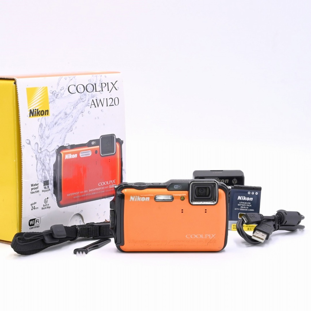 Nikon COOLPIX AW120 OR サンシャインオレンジ | フリマアプリ ラクマ