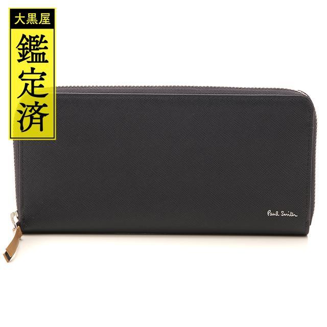 ポールスミス ブライトストライププラー ラウンドジップ長財布【473