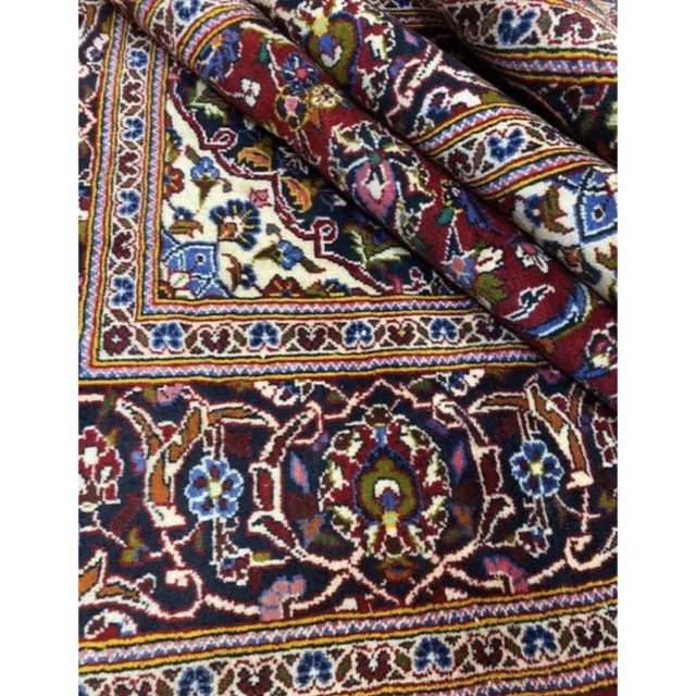 ペルシャ絨毯　カシャン産　手織り　高級　ウール100% 309×206cm 美品 インテリア/住まい/日用品のラグ/カーペット/マット(カーペット)の商品写真
