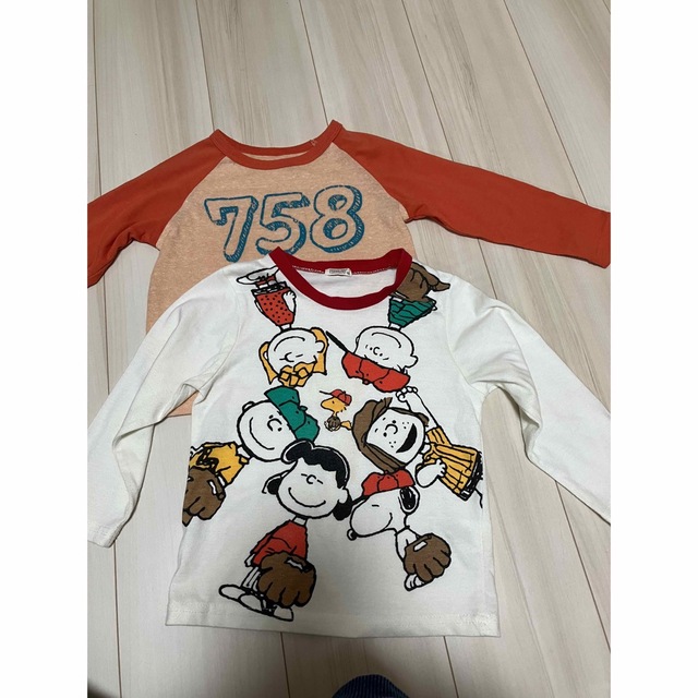 PEANUTS(ピーナッツ)のロンT 100cm 2枚セット　SNOOPY PEANUTS キッズ/ベビー/マタニティのキッズ服男の子用(90cm~)(Tシャツ/カットソー)の商品写真