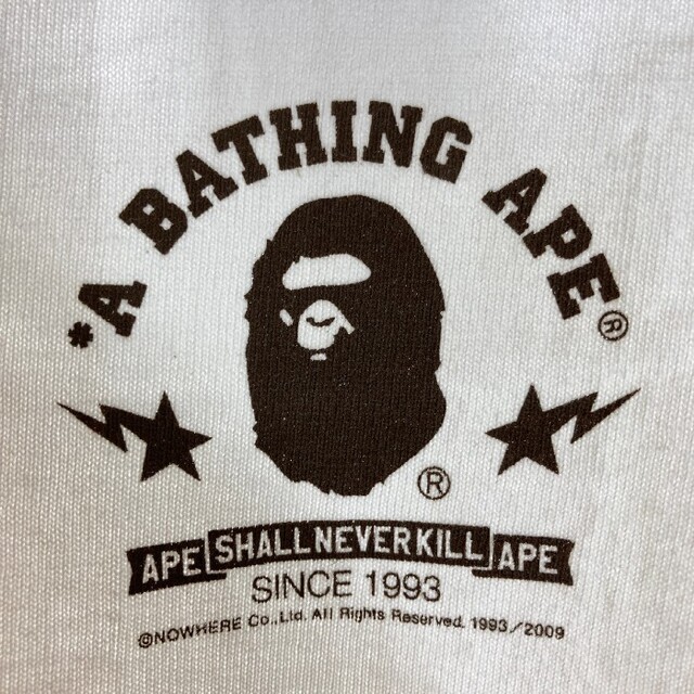 A BATHING APE(アベイシングエイプ)の★アベイシングエイプ Tシャツ ホワイト sizeL メンズのトップス(Tシャツ/カットソー(半袖/袖なし))の商品写真