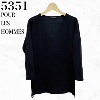 5351 POUR LES HOMMES - 5351 pour les hommes 七分袖Tシャツ 黒T 