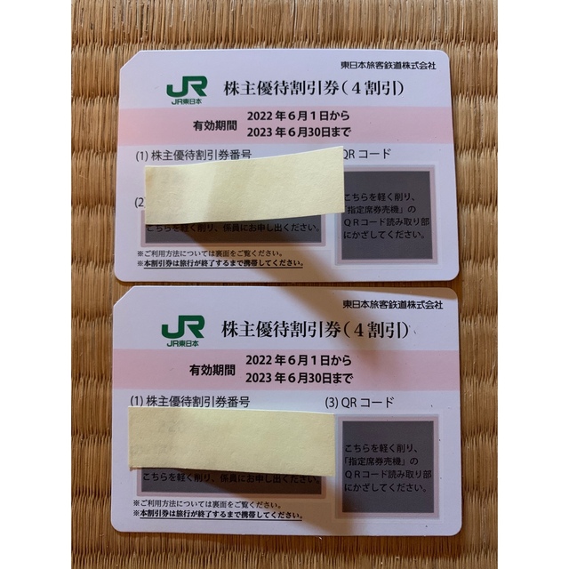 東日本旅客鉄道  株主優待割引券2枚セット
