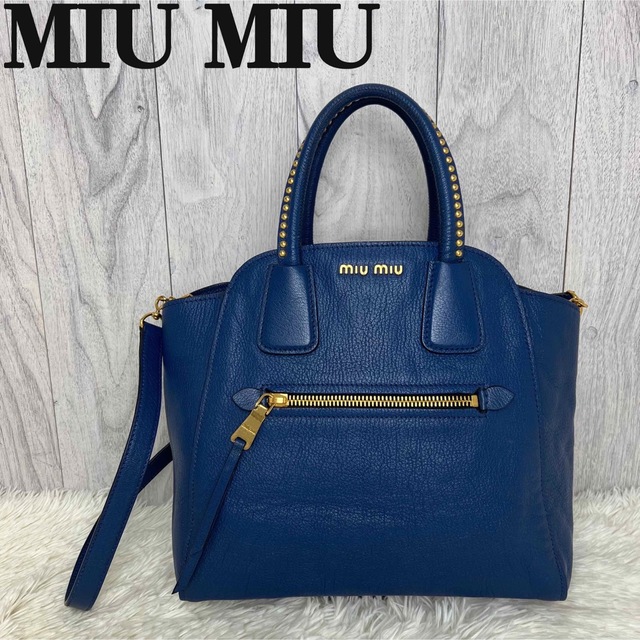 未使用★MiuMiu★MADRAS A4サイズ　2WAYトートバッグ