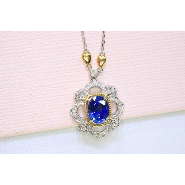 天然 ロイヤルブルーサファイア ダイヤ  ペンダントトップ2.23ct f 1