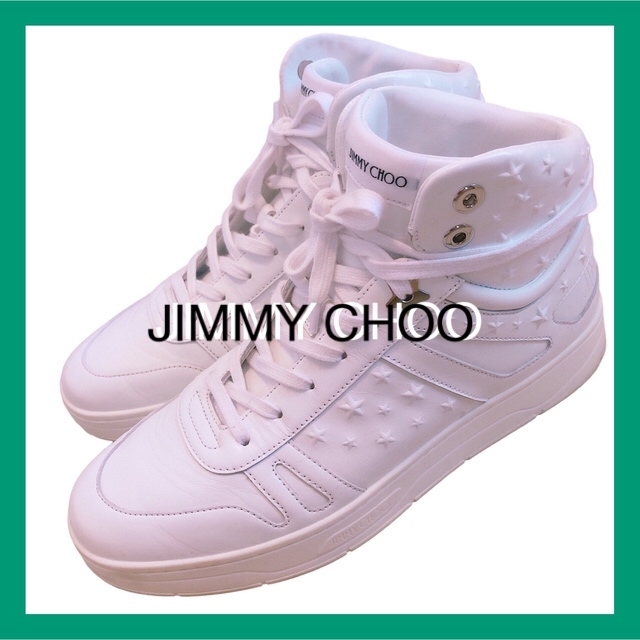 JIMMY CHOO - 【試着程度】メンズ JIMMY CHOO  レザースニーカーハイカットシューズ