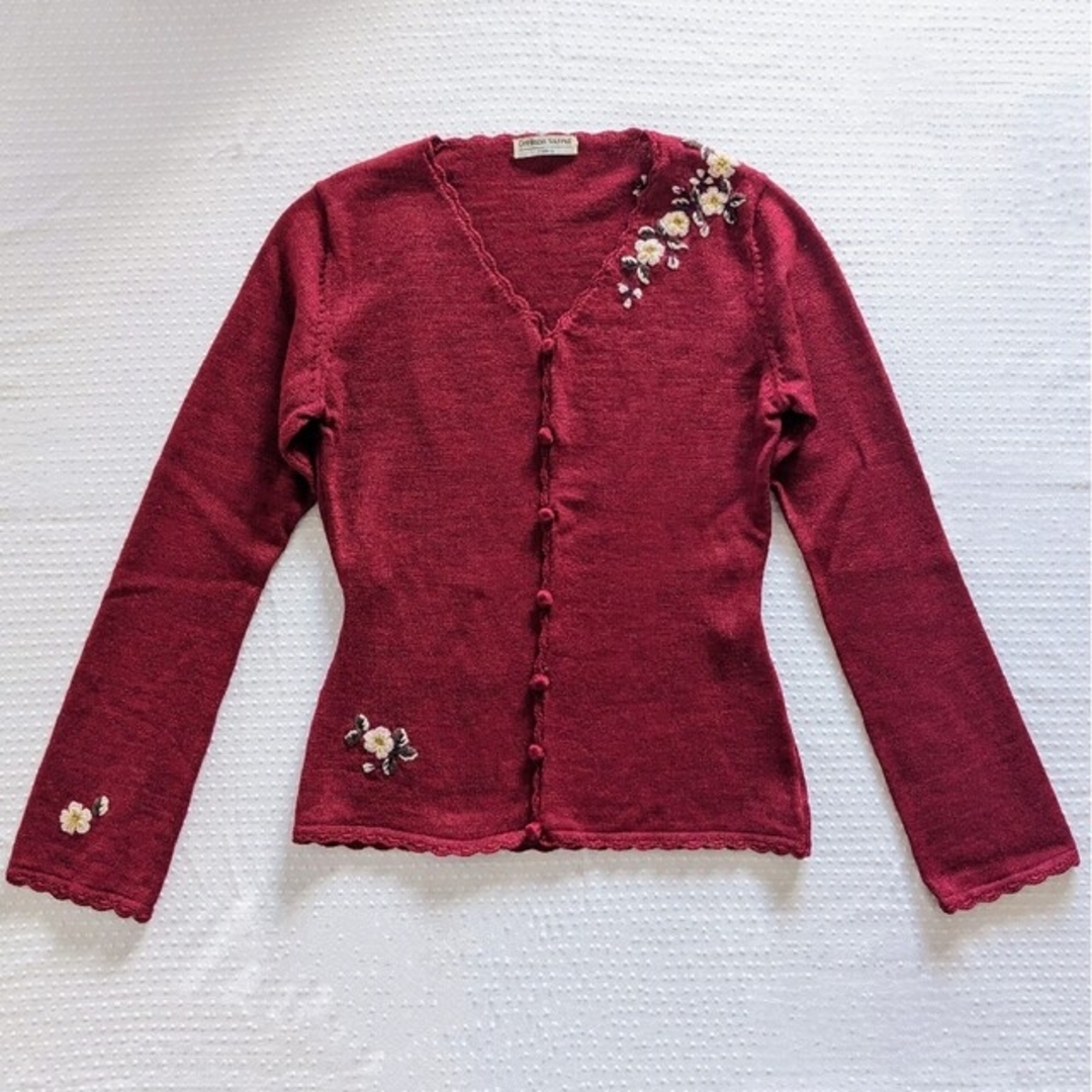 桜刺繍 カーデガン キャミソール スカート 3点セット