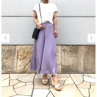 ユニクロ(UNIQLO)のユニクロ　シフォンスリットスカートパンツ　ガウチョパンツ(キュロット)