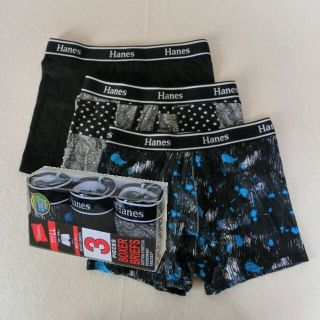 ヘインズ(Hanes)の【 LL 】 Hanes ボクサー 抗菌防臭 3枚セット　綿混　３柄　p0767(ボクサーパンツ)