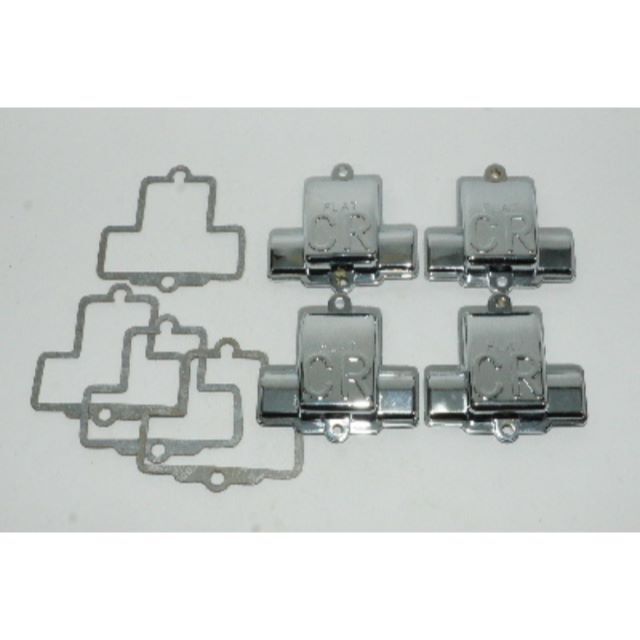 55-0306/FCR キャブレター トップ カバー ラージ用メッキ X4個【送